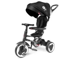 Triratukas QPLAY Rito Black – modernus, saugus ir patogus vaikams