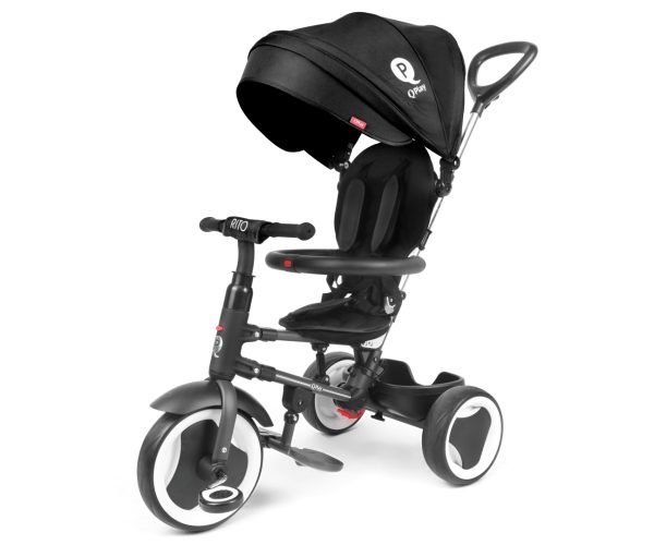 Triratukas QPLAY Rito Black – modernus, saugus ir patogus vaikams