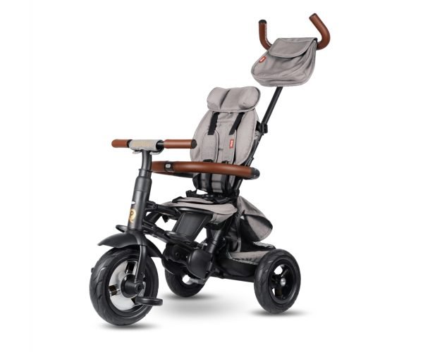Qplay triratukas Rito Deluxe Rubber Grey – modernus ir patogus pasirinkimas vaikams