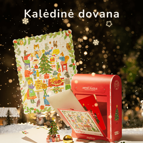 Dėlionė Kalėdų vakaras pašto dėžutėje Dėlionė Kalėdų vakaras pašto dėžutėje
