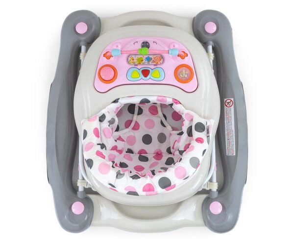 Vaikštynė kūdikiams Milly Mally Patrol Plus Pastel Dots – su supimo funkcija ir žaidimų moduliu
