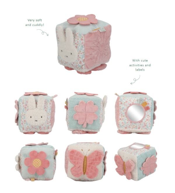 Little Dutch Minkštas lavinamasis kubas Lucky Blossom