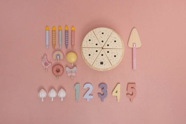 LITTLE DUTCH Gimtadienio tortas,rožinis