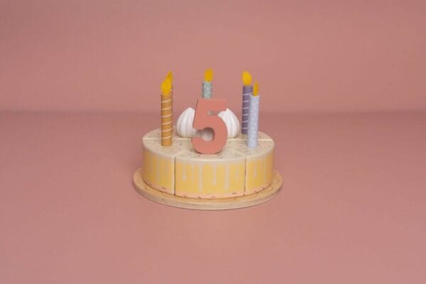 LITTLE DUTCH Gimtadienio tortas,rožinis