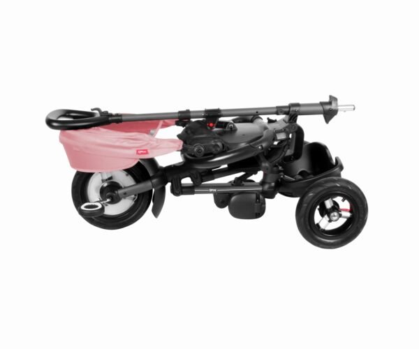 Qplay triratukas Rito Rubber Pink su kokybiškais guminiais ratais