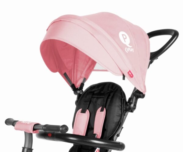 Qplay triratukas Rito Rubber Pink su nuimamomis kojų atramomis