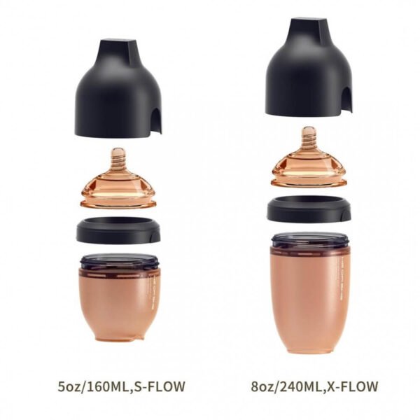 HEORSHE silikoninis juodas buteliukas 240 ml