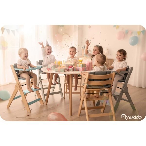 Medinė maitinimo kėdutė Nukido Timo Medinė maitinimo kėdutė Nukido Timo